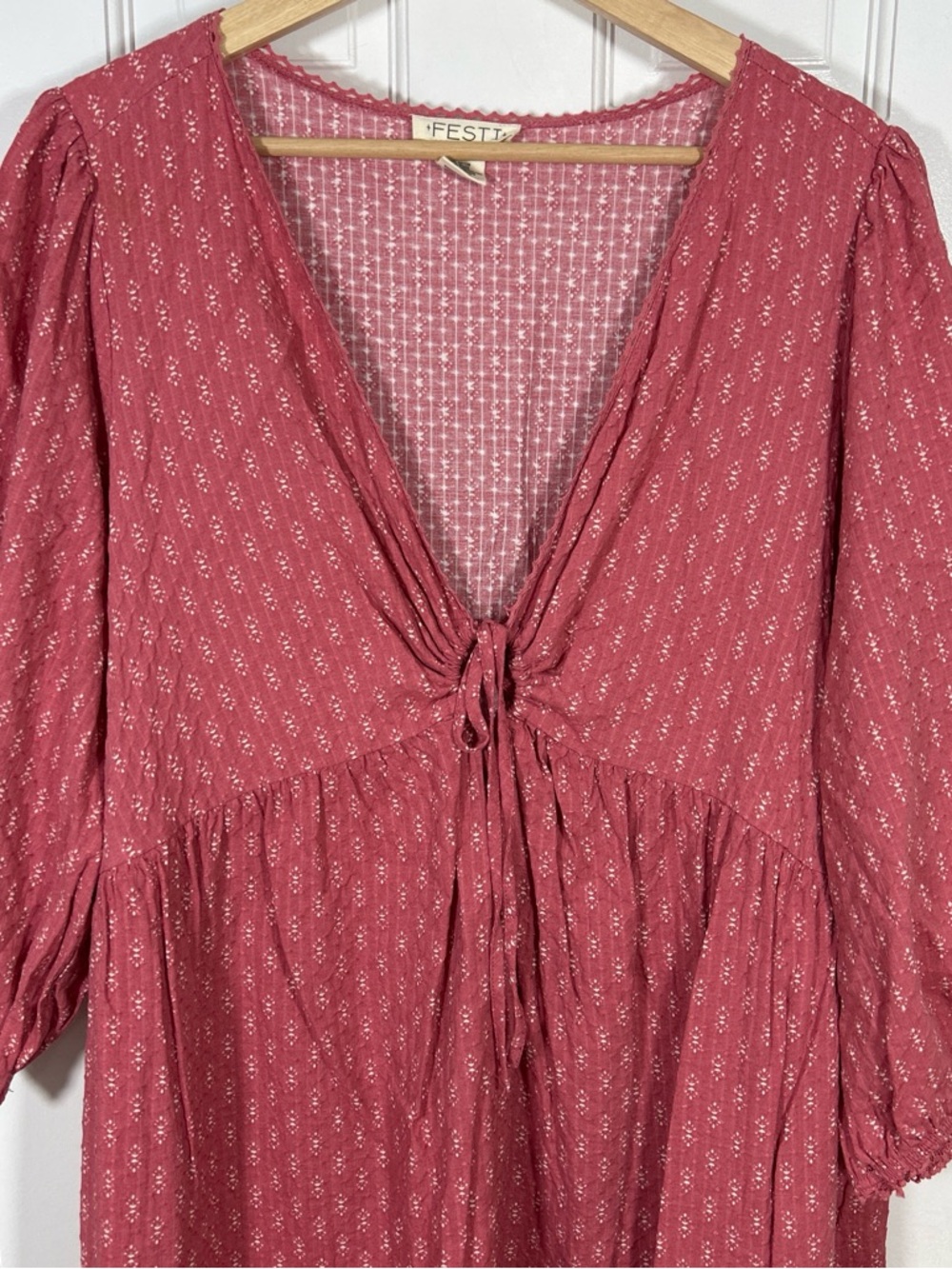 Festi Blouson Sleeve Maxi Dress - Dusty Rose - Picture 6 of 10